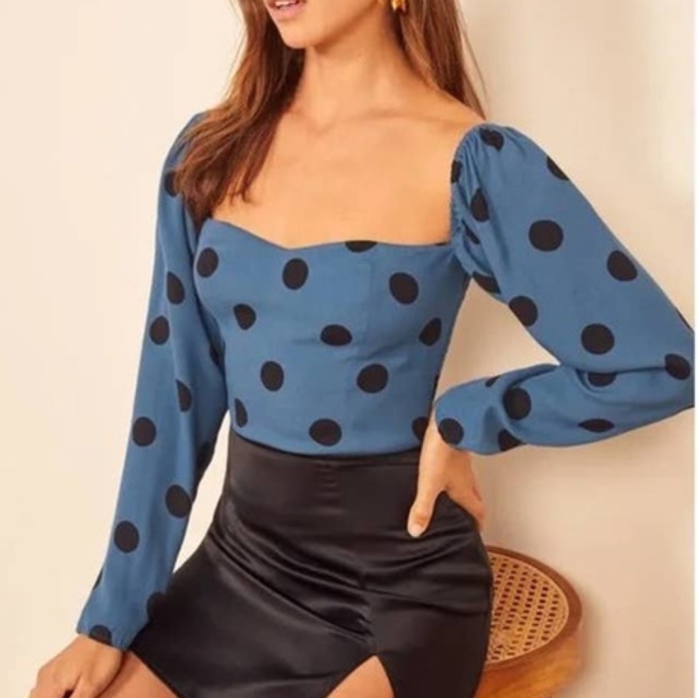 Reformation Polka Dot Marjorie Top